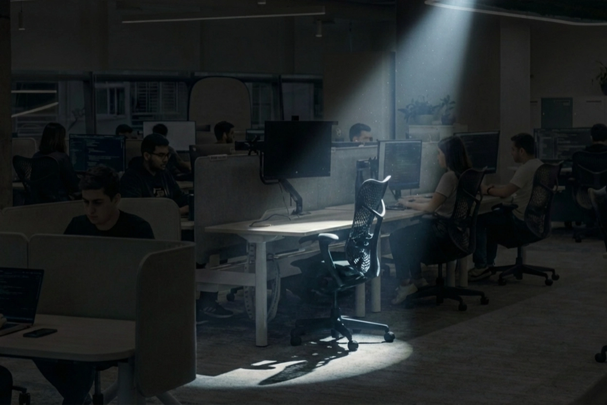 silla de programador vacia