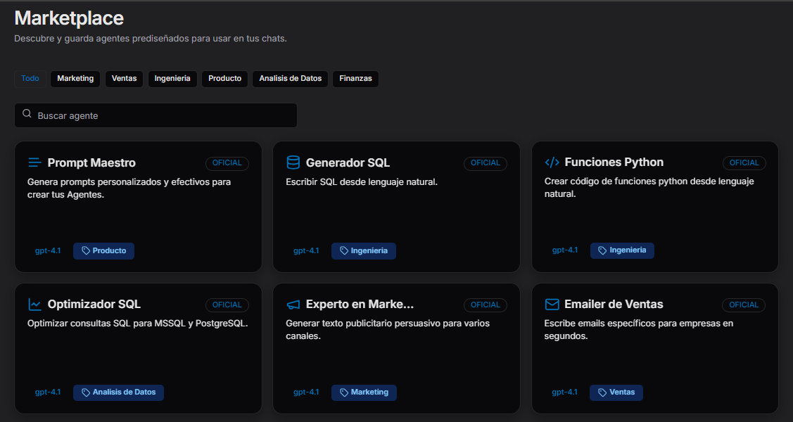 Marketplace de Agentes